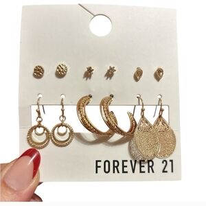 Forever 21 Elegant Gold Earring Collection